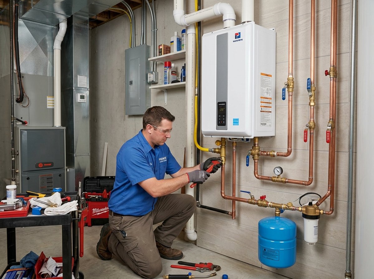 Tankless water heater installation